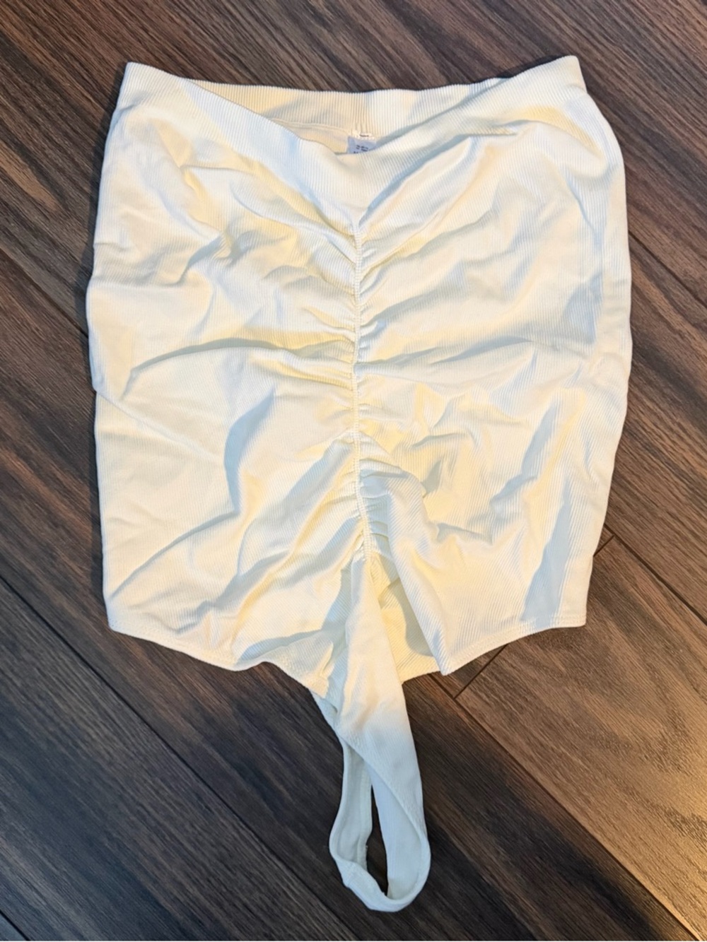 Urban Outfitters Cream Ribbed tube top body suit M/L New
